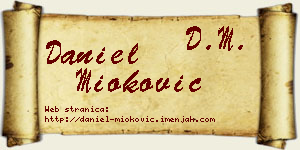 Daniel Mioković vizit kartica